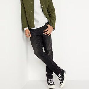 NWT Old Navy Mens Slim Lightweight Traveler Jean black wash size 34 x 32